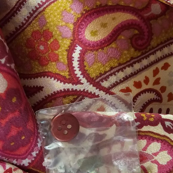 NWOT Target Womens Nightgown & Robe Set Long 100% Silk Red Paisley Small - Picture 7 of 16